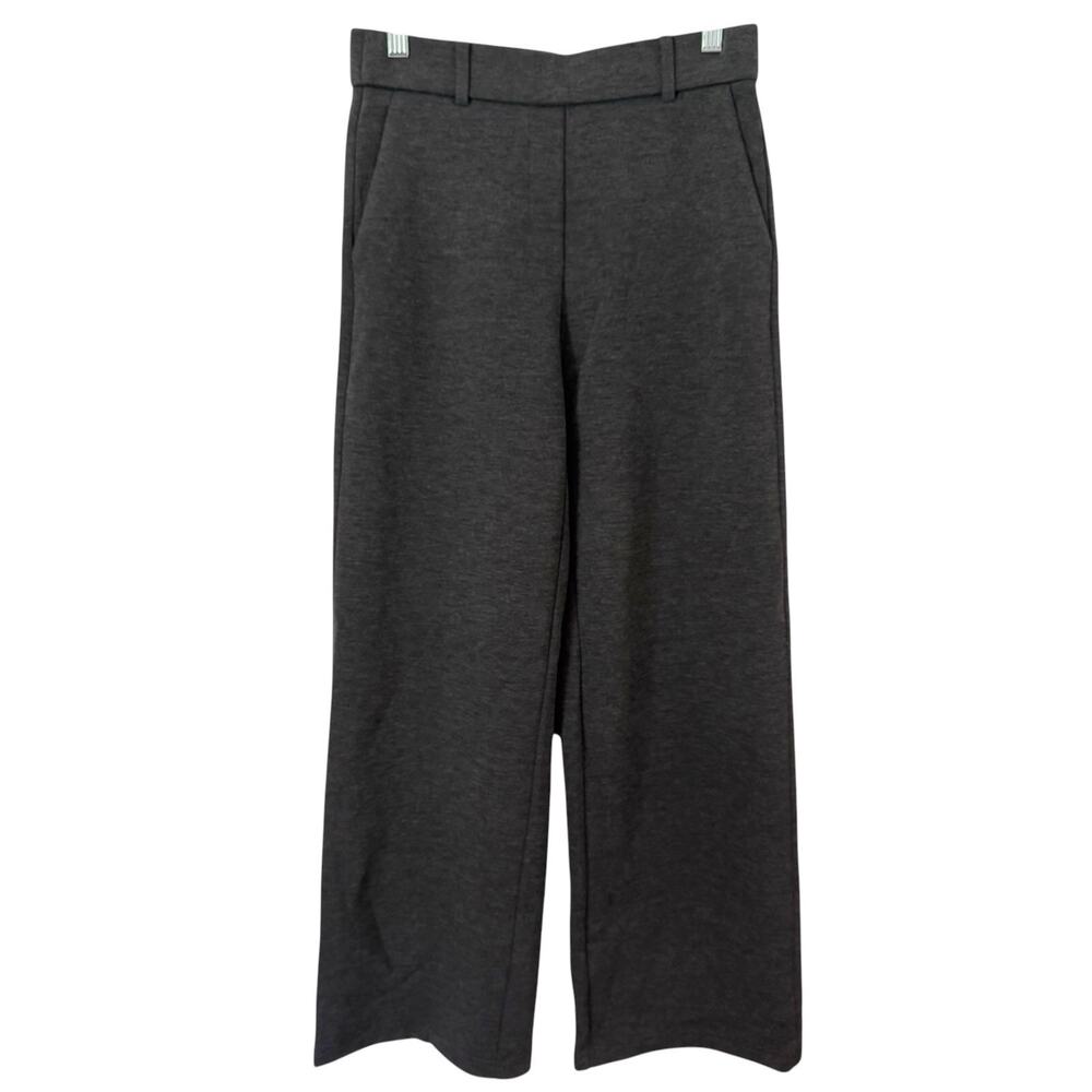 OGL FuzzLuxe High Rise Wide Leg Pull On Pants Dark Heather Gray Size Small NWT